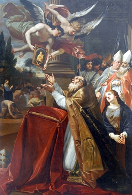 A. F. Perrier, Pontefice con sacro collegio e Santa Galla
