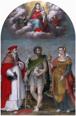 Durante Nobili, Madonna con il Bambino in gloria e santi