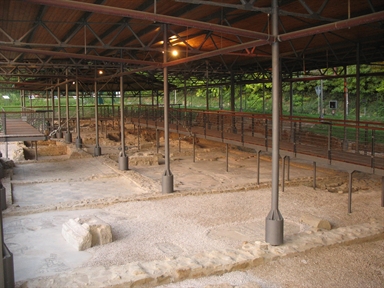 Veduta interna dei resti della villa romana tardoantica