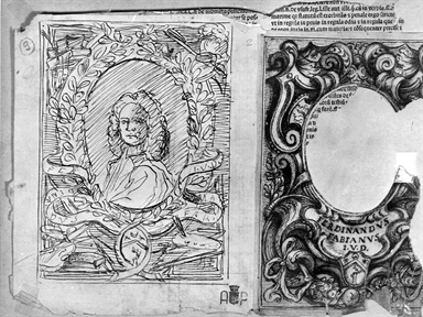 Autoritratto e cornice decorativa