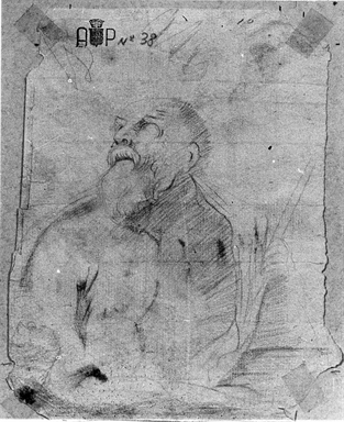 Busto di vecchio con barba; testa d'uomo di profilo