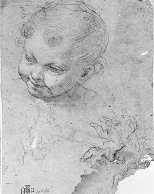 testa di bambino; angelo