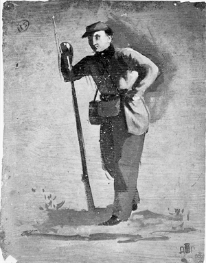 Ritratto dell'oste Guidotti in divisa da garibaldino