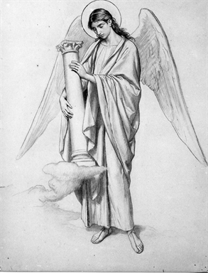 Angelo con simbolo della Passione: colonna