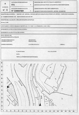 Resti di mura urbiche datate 1787