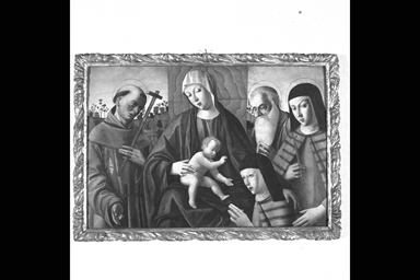 Madonna con Bambino, San Francesco d'Assisi, San Girolamo, Santa Chiara e una monaca donatrice