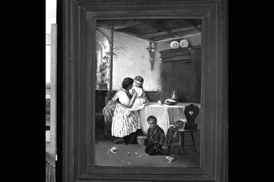 Ritratto di balia con bambini