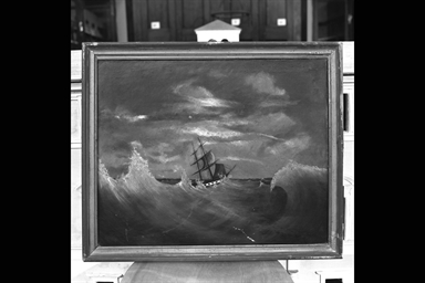 mare in burrasca con veliero