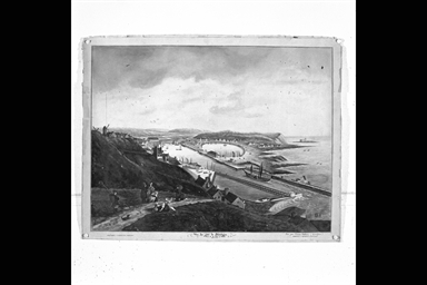 veduta del porto di Boulogne in Francia