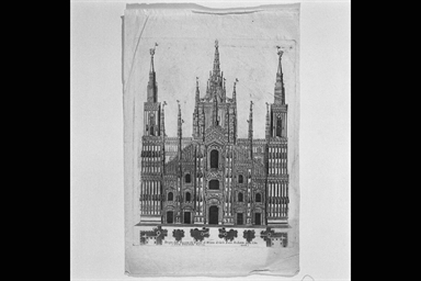 prospetto della facciata del Duomo di Milano