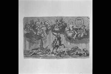 trionfo di cavaliere tra divinità olimpiche