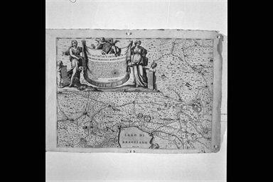 carta topografica della campagna romana presso il lago di Bracciano