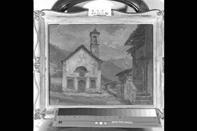 paesaggio montano// paesaggio montano con chiesa