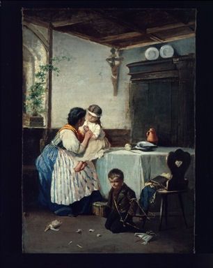 Ritratto di balia con bambini