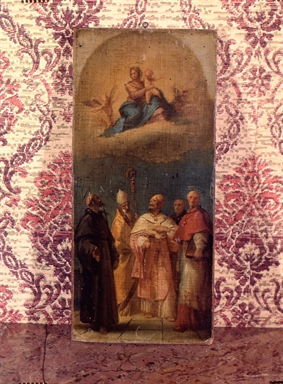 Madonna con Bambino in gloria con San Francesco d'Assisi, San Carlo Borromeo e tre Santi