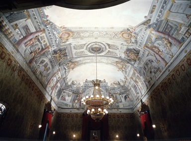 Veduta interna di Palazzo dei Priori