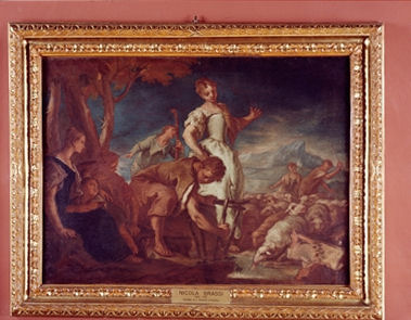 Giacobbe pianta le verghe scorzate, affinché le pecore di Labano figlino parti maculati