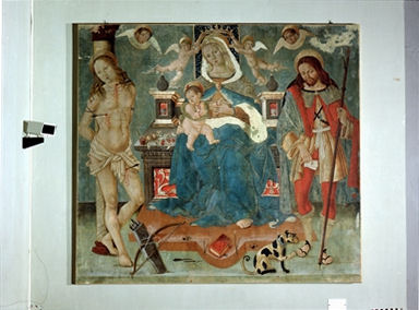 Madonna in trono con il Bambino, San Sebastiano, San Rocco e angeli