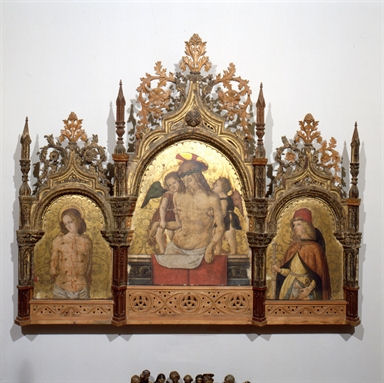 Cristo in pietà tra San Sebastiano e San Rocco