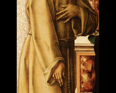 Madonna con Bambino in trono, San Francesco d
