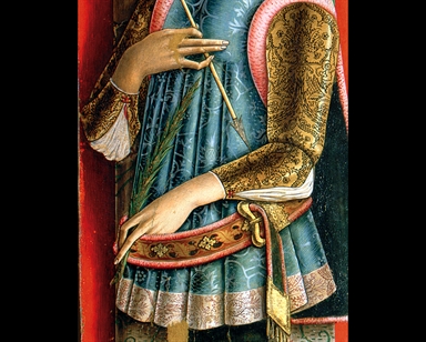 Madonna con Bambino con Santa Lucia e committenti, Sant`Antonio Abate e San Sebastiano