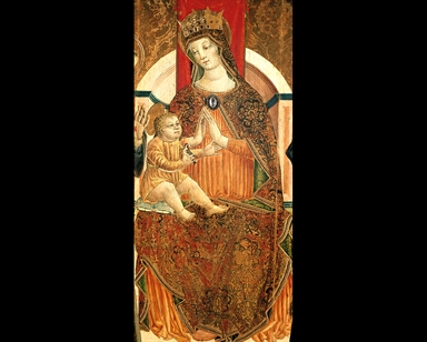 Madonna con Bambino in trono, San Francesco d'Assisi e San Liberato