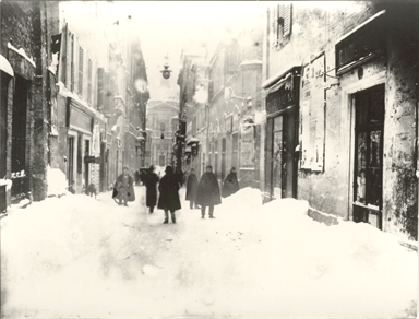 Macerata. Corso Vittorio Emanuele con neve