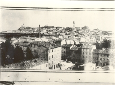 Macerata. Corso Cairoli e Villa Pianesi prima degli ampliamenti edilizi