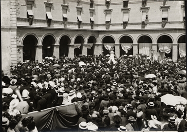 Macerata. Inaugurazione del Monumento del L. Rossi