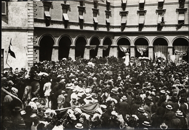 Macerata. Inaugurazione del Monumento del L. Rossi