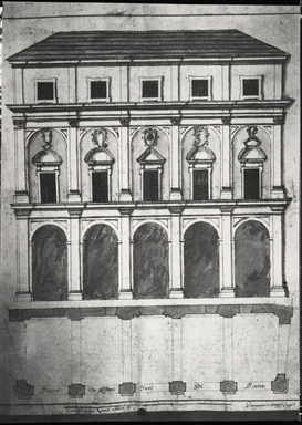 Progetto di facciata del Palazzo Comunale di Macerata rifacimento del secolo XVIII