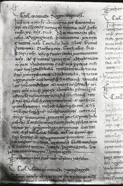 Pagina di antico codice riguardante Carlo Mannares e Ugo Stignosi (1197)