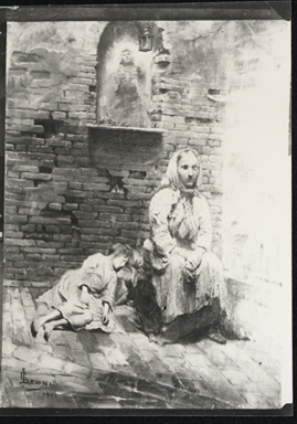 `La mendicante` di C. Leoni (1901)