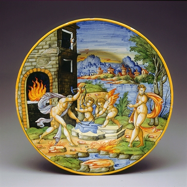 Vulcano forgia le frecce di Cupido