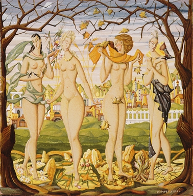 quattro figure femminili nude