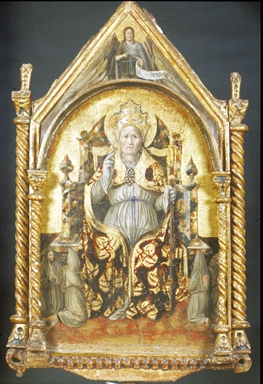 Madonna in trono con il Bambino; San Clemente vescovo adorato dai flagellanti