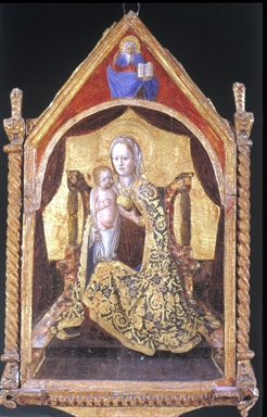 Madonna in trono con il Bambino; San Clemente vescovo adorato dai flagellanti