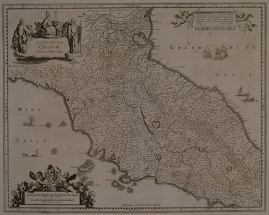 carta geografica dello Stato Pontificio e della Toscana