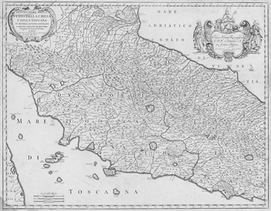 carta geografica dello Stato Pontificio e della Toscana
