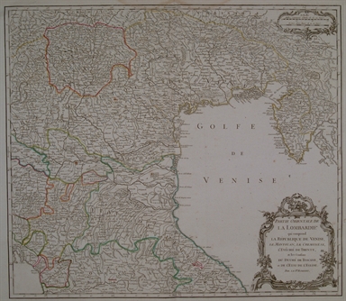 carta geografica della parte orientale della Lombardia