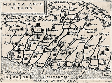 carta geografica della Marca di Ancona