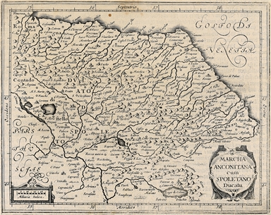 carta geografica della Marca di Ancona e del Ducato di Spoleto