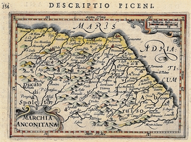 carta geografica della Marca di Ancona