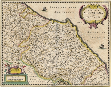 carta geografica della Marca di Ancona