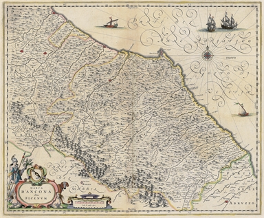 carta geografica della Marca di Ancona