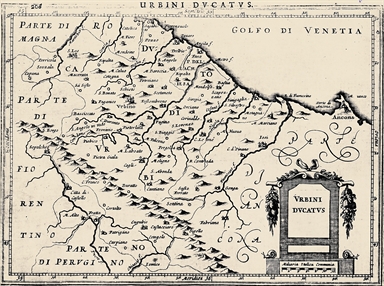 carta geografica del Ducato di Urbino