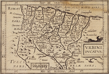 carta geografica del Ducato di Urbino