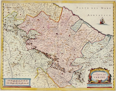 carta geografica del Ducato di Urbino