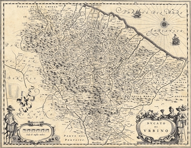 carta geografica del Ducato di Urbino