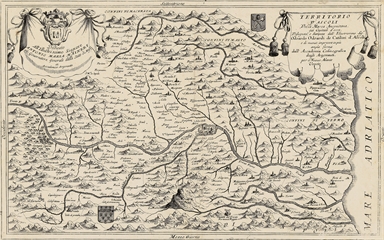 carta geografica della Marca di Ascoli e della Marca di Ancona
